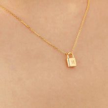 Padlock Initial Letter Necklace