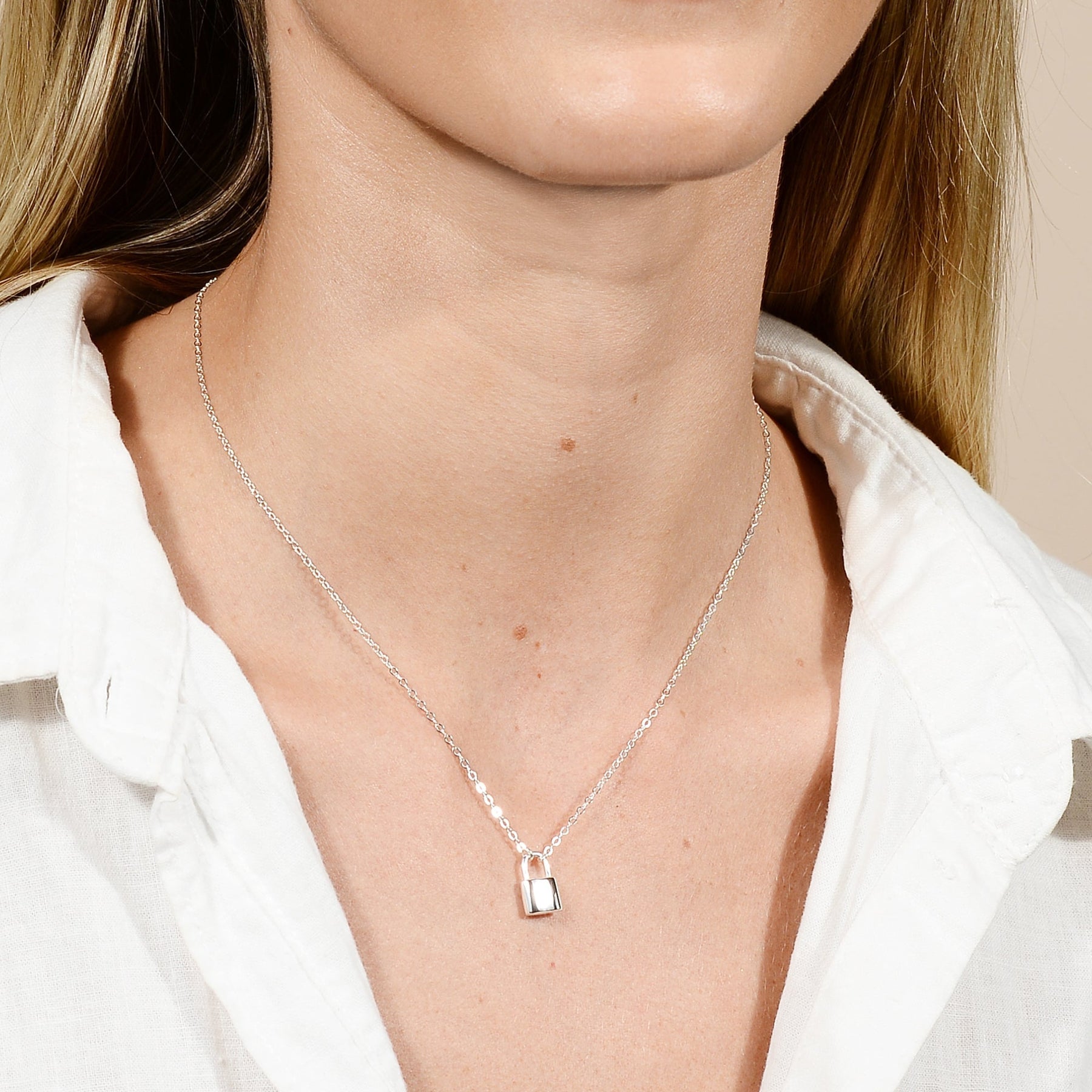 Padlock Initial Letter Necklace