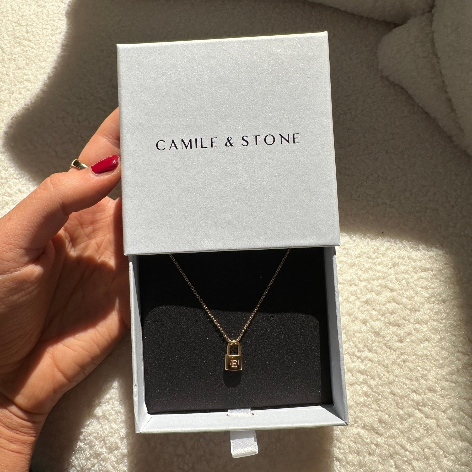 Padlock Initial Letter Necklace