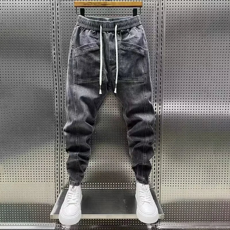 Jiro Stretch Jogger Pants for Men – Modern casual cut denim effect with elastic waistband