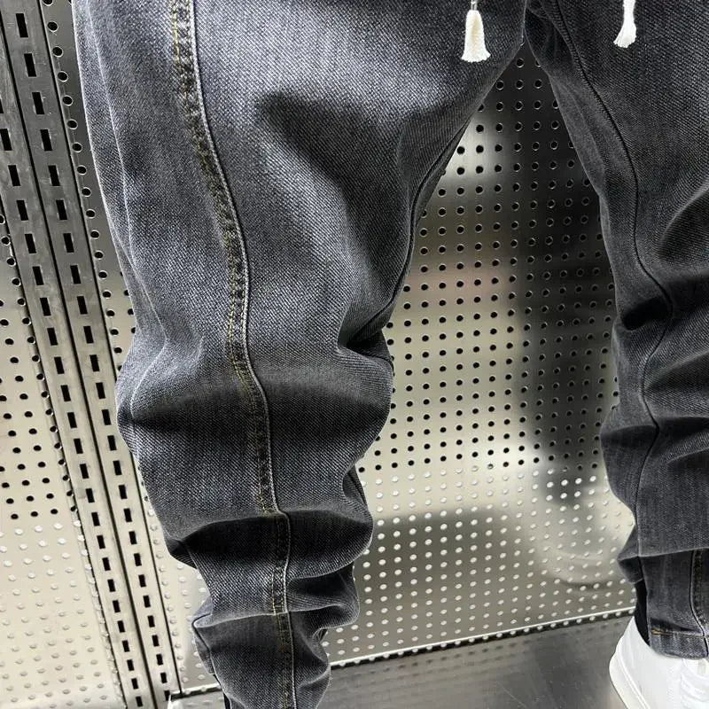 Jiro Stretch Jogger Pants for Men – Modern casual cut denim effect with elastic waistband