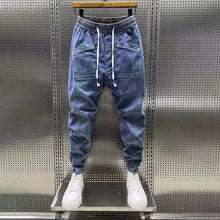 Jiro Stretch Jogger Pants for Men – Modern casual cut denim effect with elastic waistband