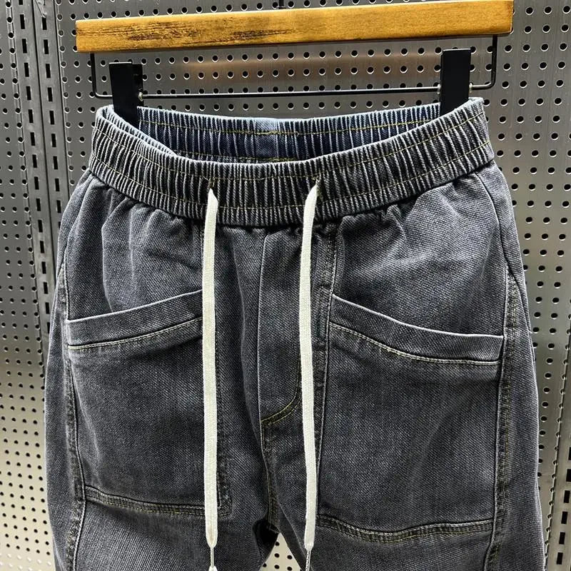 Jiro Stretch Jogger Pants for Men – Modern casual cut denim effect with elastic waistband