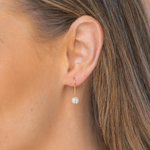 Paperclip Floating Pearl Earrings