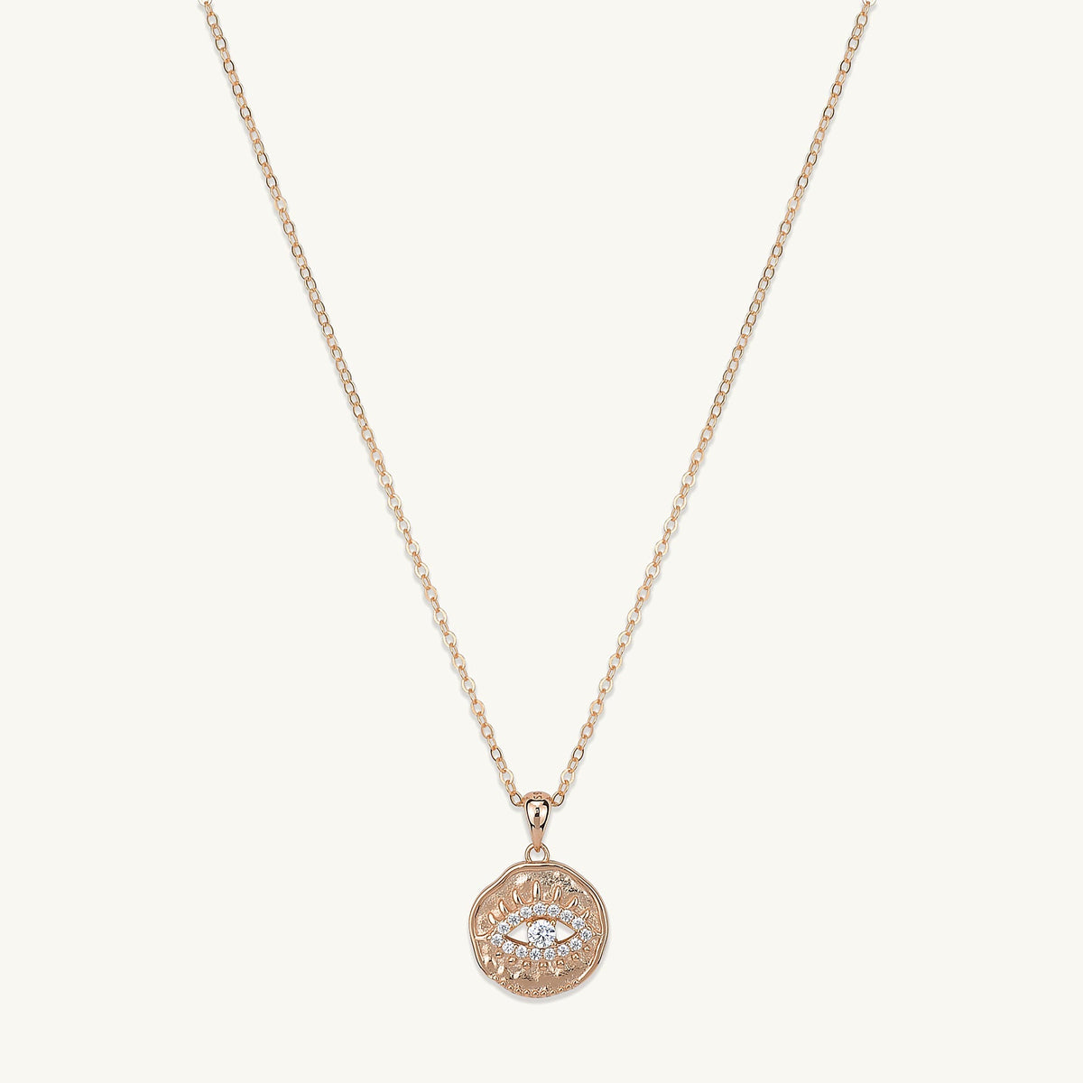 Pave Evil Eye Pendant Necklace