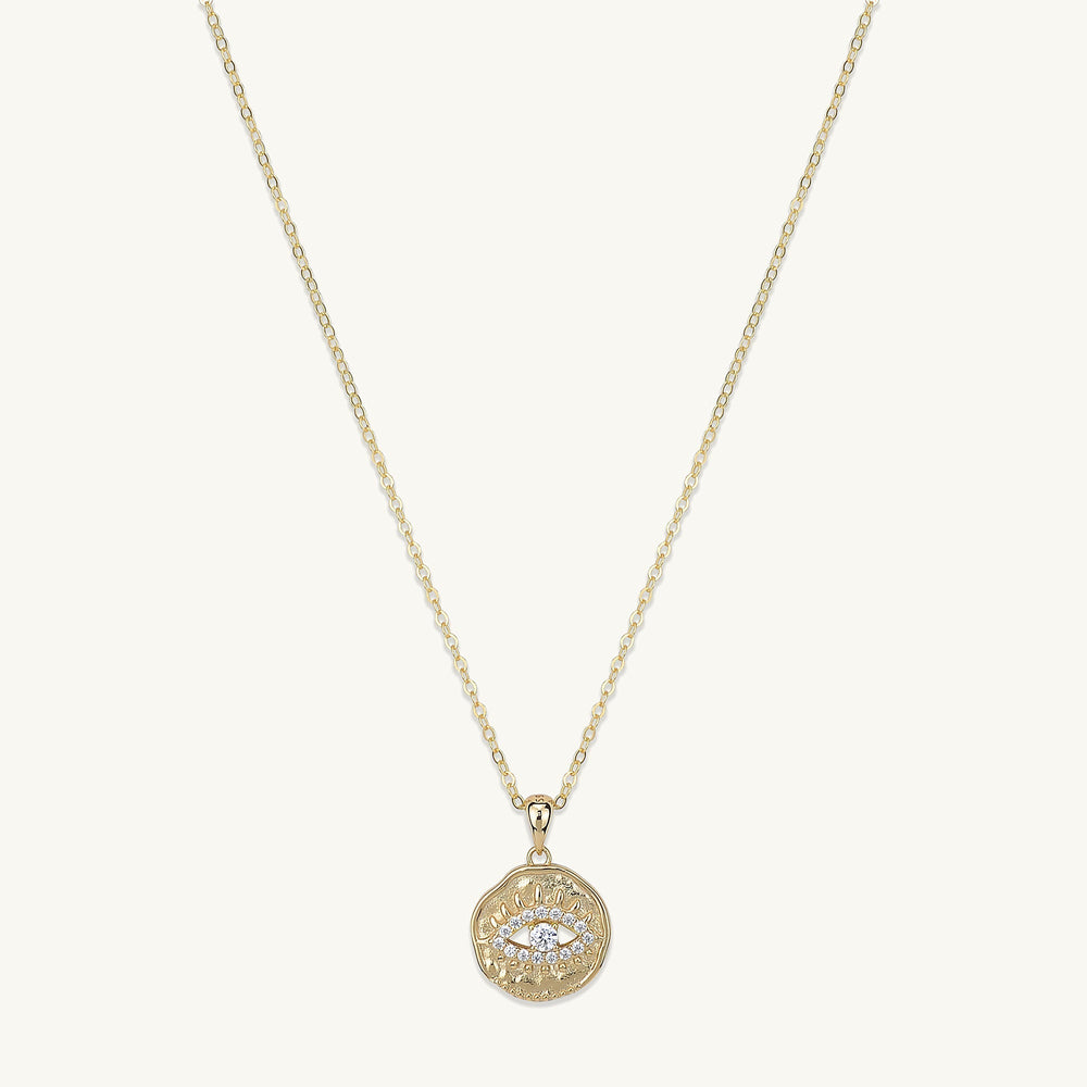 Pave Evil Eye Pendant Necklace