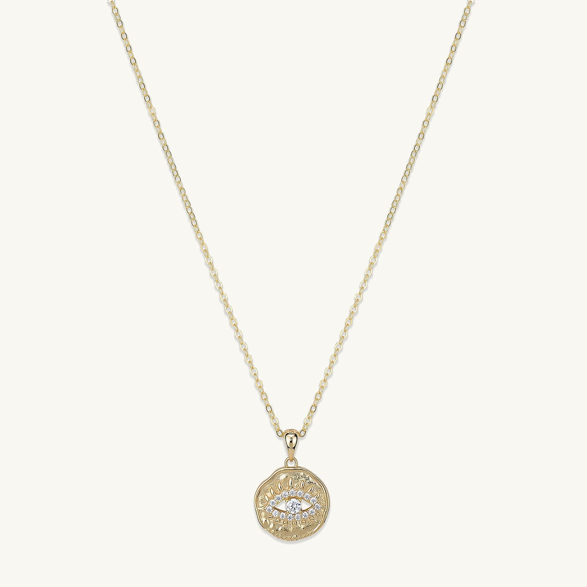 Pave Evil Eye Pendant Necklace