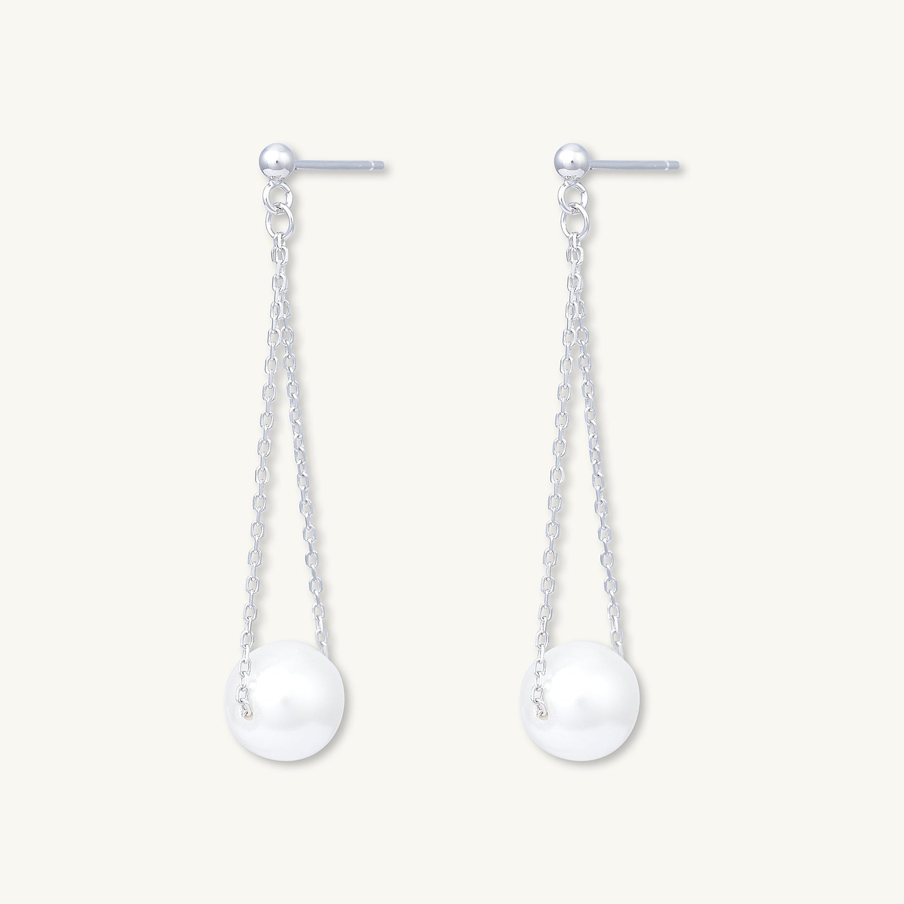 Pearl Drop Stud Earrings