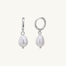 Pearl Hoop Huggie Earrings