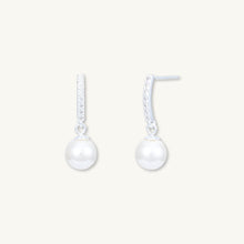 Pearl Linear Sapphire Earrings