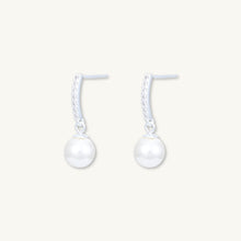Pearl Linear Sapphire Earrings