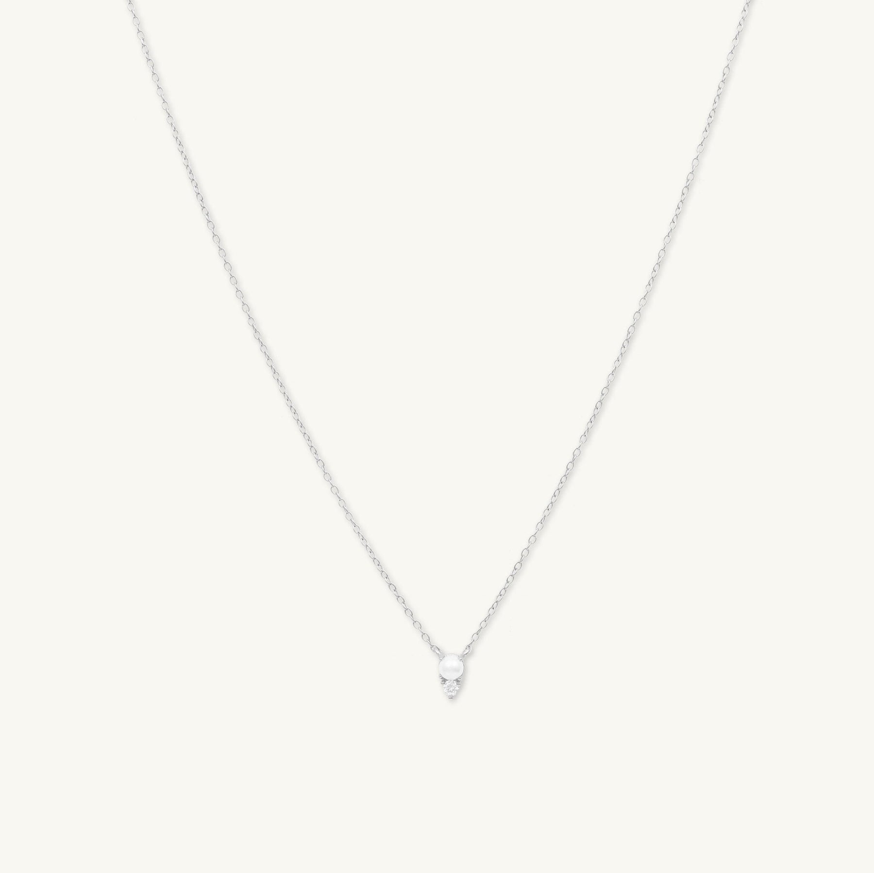 Pearl Sapphire Chain Necklace