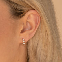 Pearl Sapphire Huggie Earrings