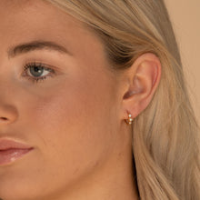 Pearl Sapphire Huggie Earrings
