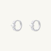 Pearl Sapphire Huggie Earrings