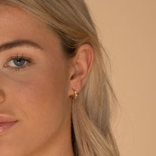 Pearl Sapphire Huggie Earrings