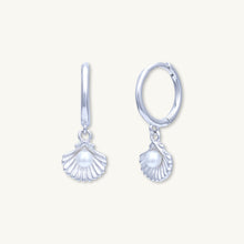 Pearl Shell Huggie Earrings