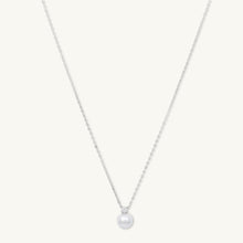 Pearl Solitaire Moissanite Necklace