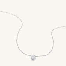 Pearl Solitaire Moissanite Necklace