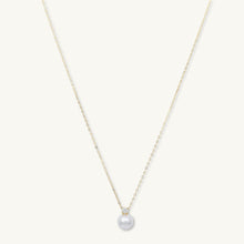 Pearl Solitaire Moissanite Necklace