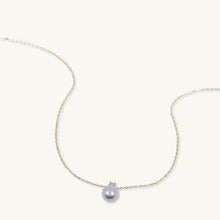 Pearl Solitaire Moissanite Necklace