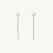 Pearl Threader Chain Earrings