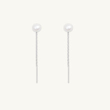Pearl Threader Chain Earrings