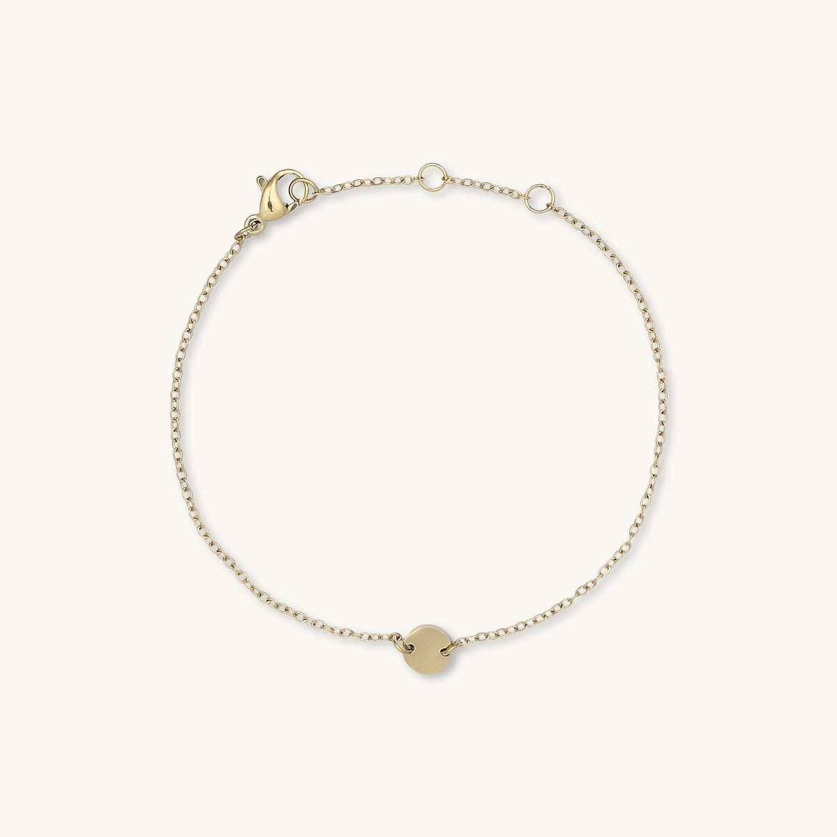 Petite Circle Medallion Disc Bracelet