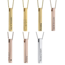 Pillar Bar Name Necklace