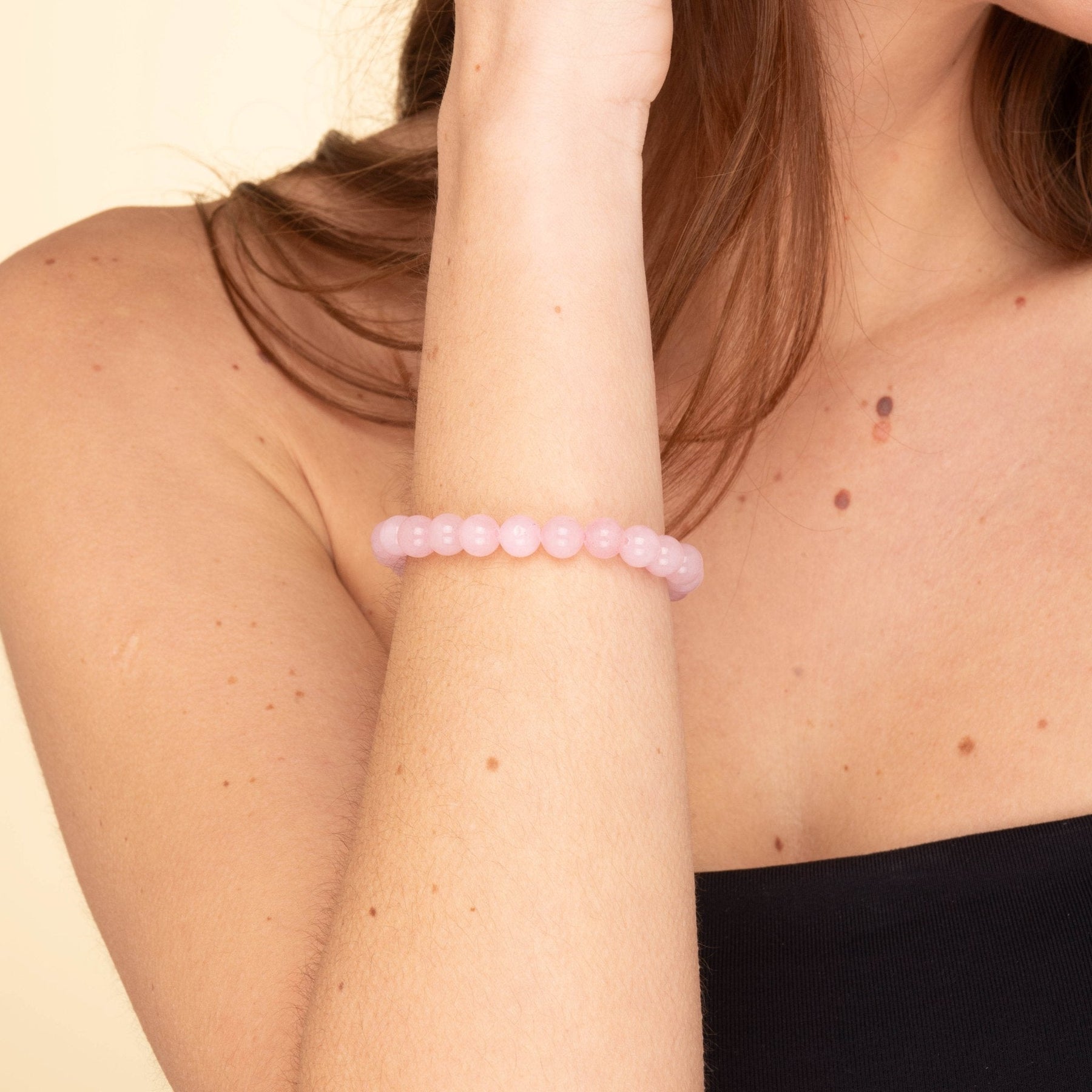 Pink Quartz Crystal Gemstone Bracelet