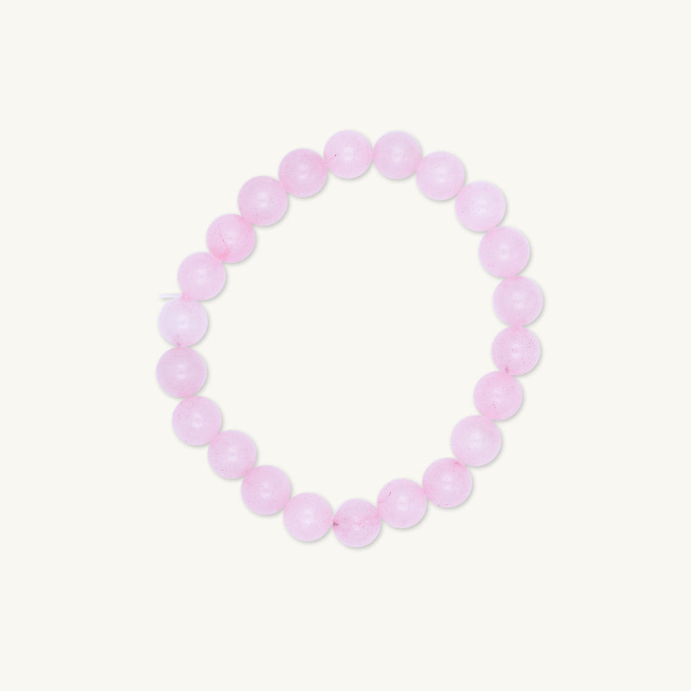 Pink Quartz Crystal Gemstone Bracelet