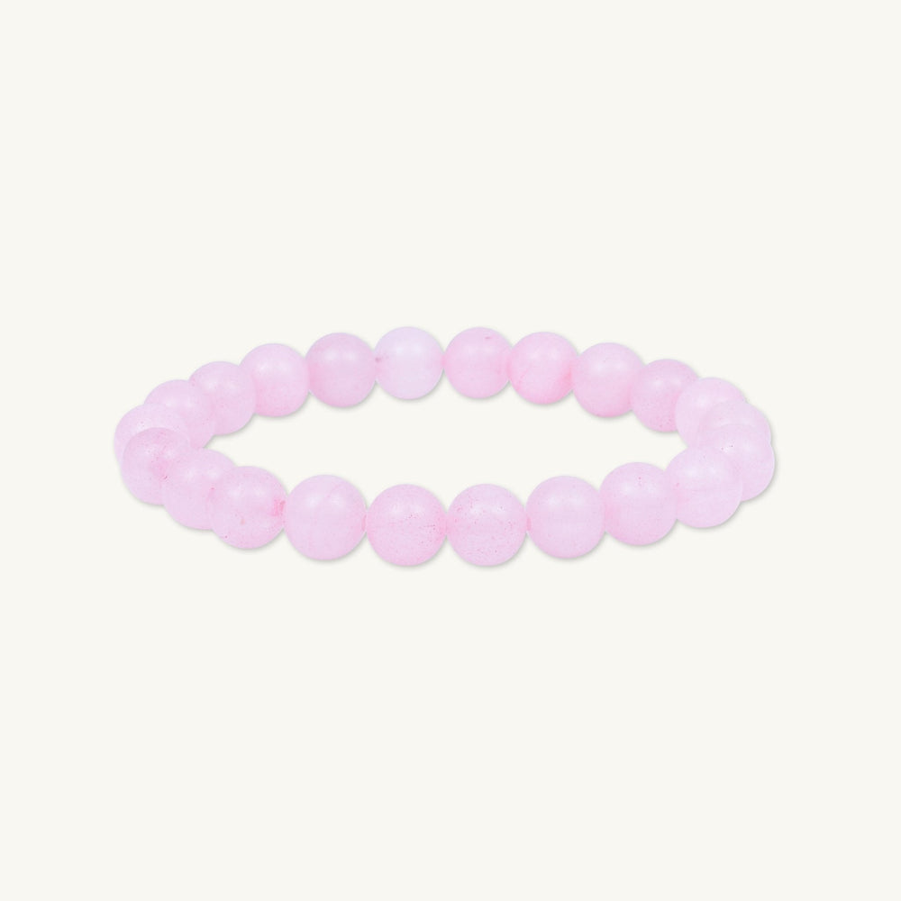 Pink Quartz Crystal Gemstone Bracelet