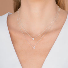 Pisces Sapphire Charm Zodiac Star Sign Necklace