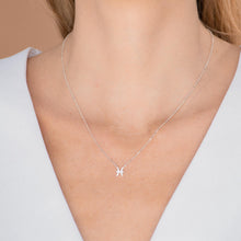 Pisces Sapphire Charm Zodiac Star Sign Necklace