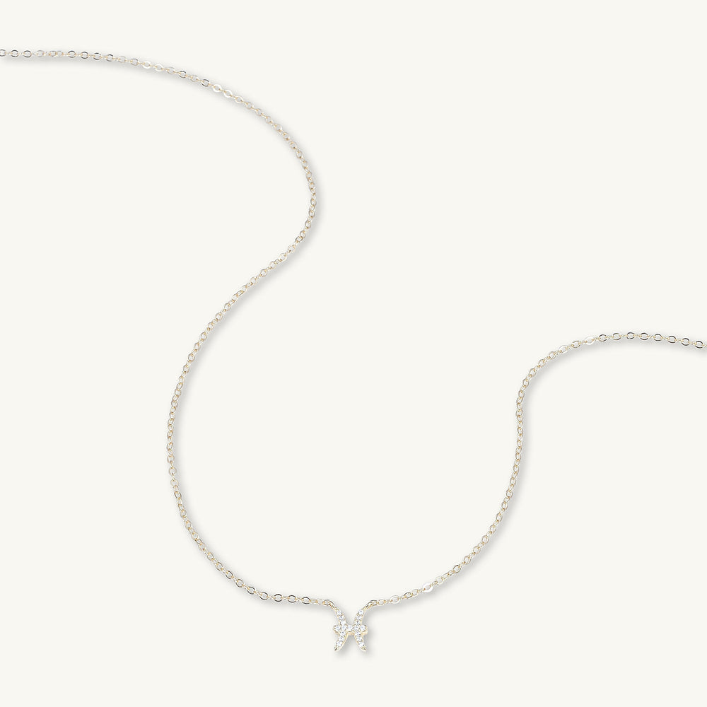 Pisces Sapphire Charm Zodiac Star Sign Necklace