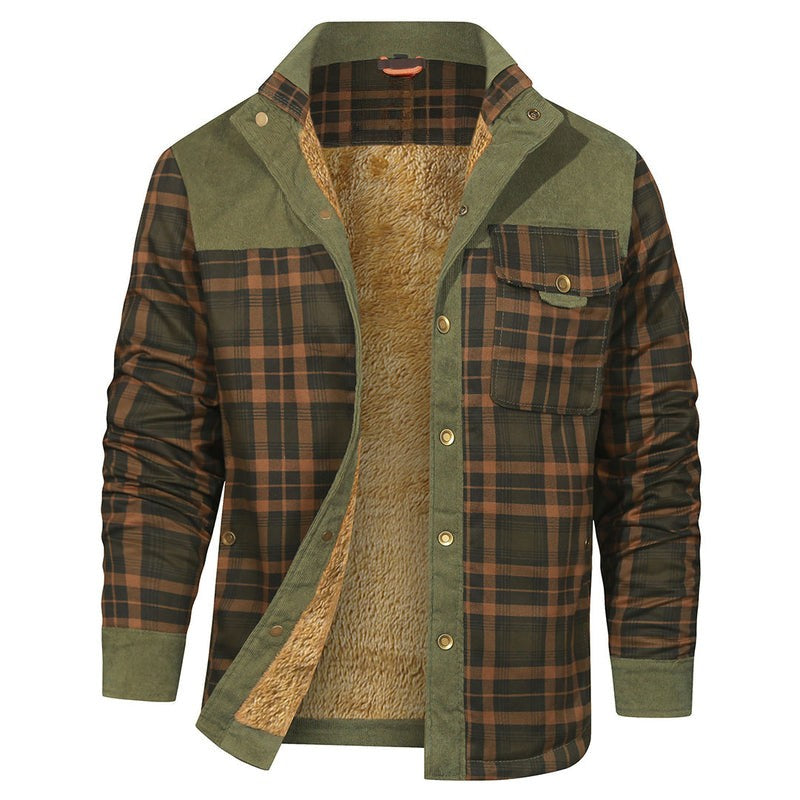 Fletcher Drummond | Sherpa-Lined Plaid Jacket For Men