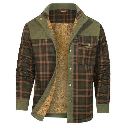 Fletcher Drummond | Sherpa-Lined Plaid Jacket For Men