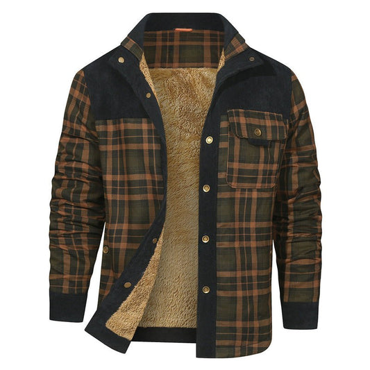 Oliver Beaumont | Sherpa-Lined Plaid Jacket For Men
