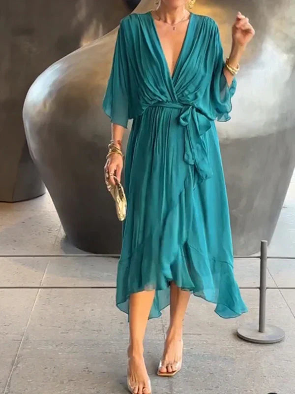 Abigail Robe Femme – Elegant and Versatile Dress with Chic Details for Work & the Weekend