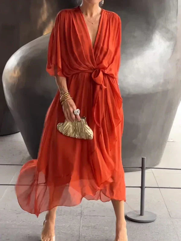 Abigail Robe Femme – Elegant and Versatile Dress with Chic Details for Work & the Weekend