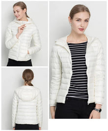 Autumn Lightweight Women's Down Jacket – Mid-Season Jacket with Hood & Daily Comfort