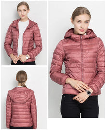 Autumn Lightweight Women's Down Jacket – Mid-Season Jacket with Hood & Daily Comfort