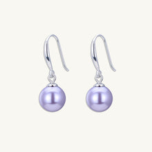Purple Freshwater Pearl Drop Earrings
