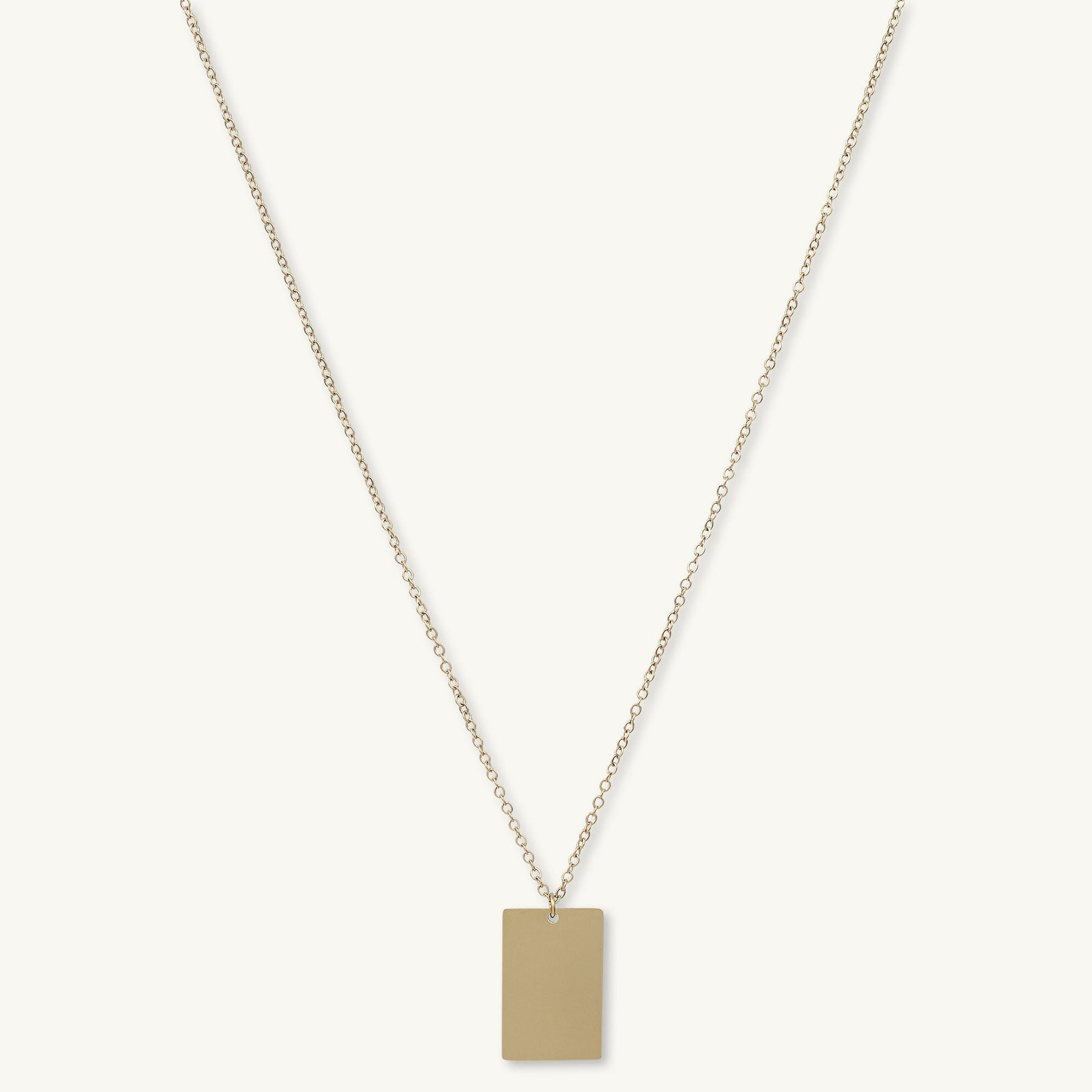 Rectangle Engraved Personalised Necklace