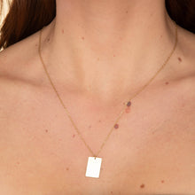 Rectangle Engraved Personalised Necklace