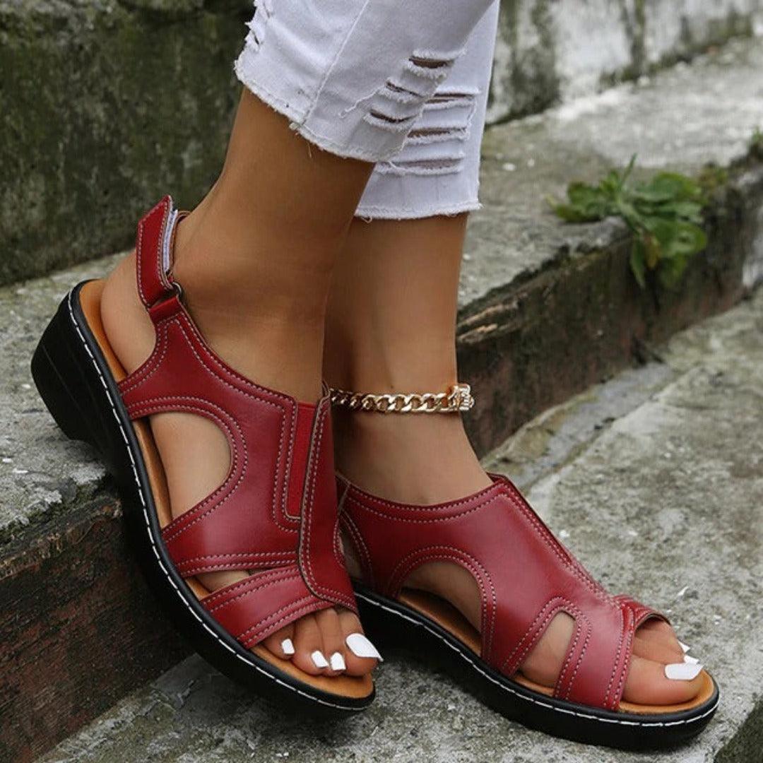 Hana Sandals Women – Open Toe with T-Straps, Padded Sole & Comfortable Fit