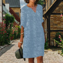 Maggie Women's Dress – Elegant Summer Dress with V-Neck & Flowing Cut for Sunny Days