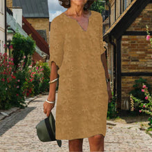 Maggie Women's Dress – Elegant Summer Dress with V-Neck & Flowing Cut for Sunny Days
