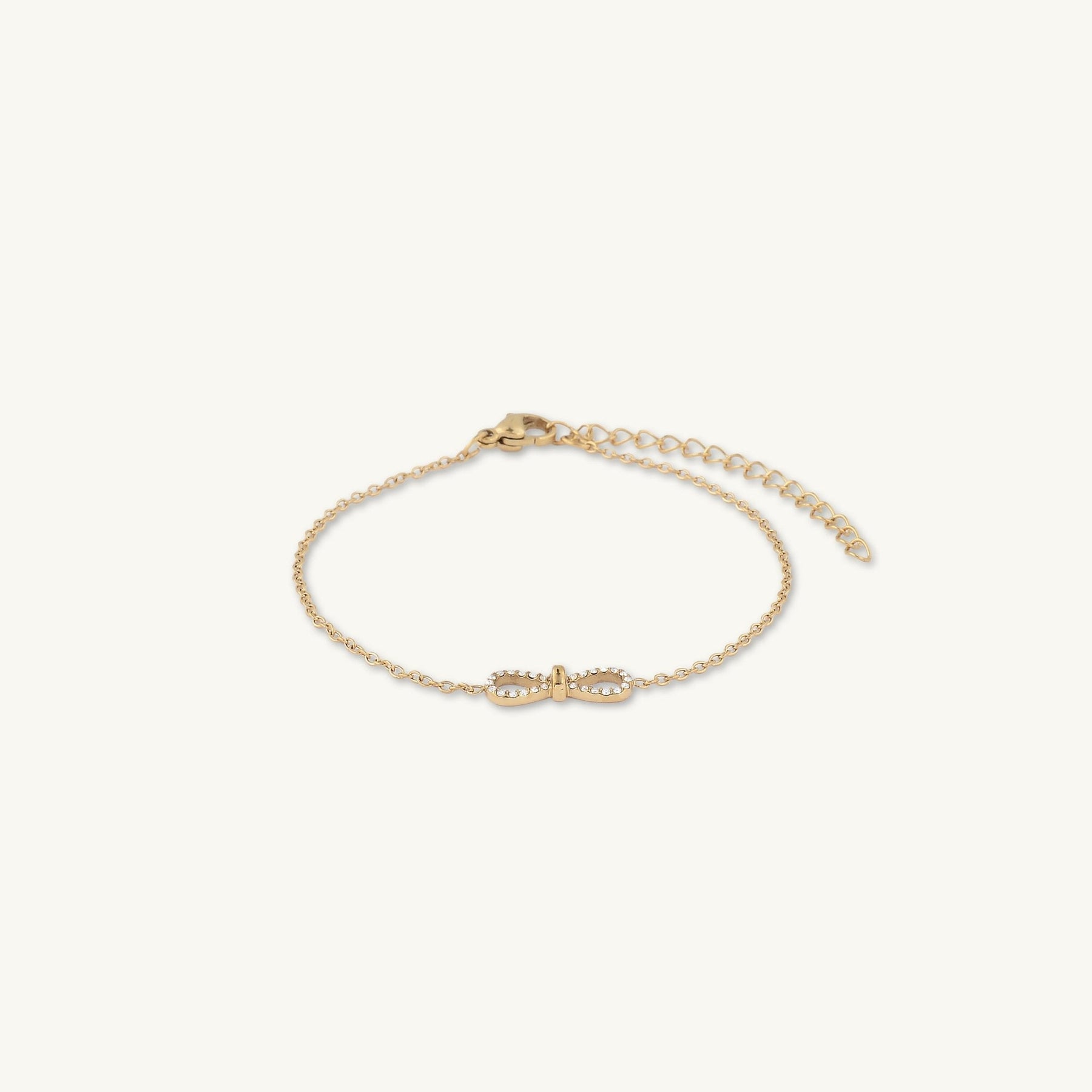 Ribbon Bow Infinity Chain Bracelet