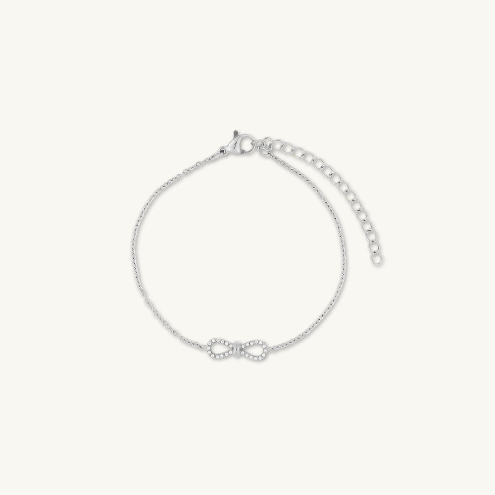 Ribbon Bow Infinity Chain Bracelet